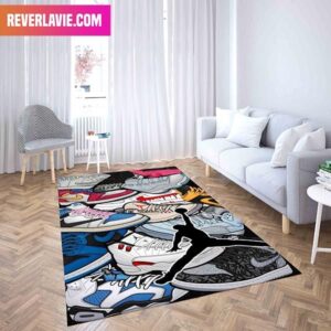 Air Jordan High n Low x Nike SB Dunk High n Low Sneaker Rug Home Decor