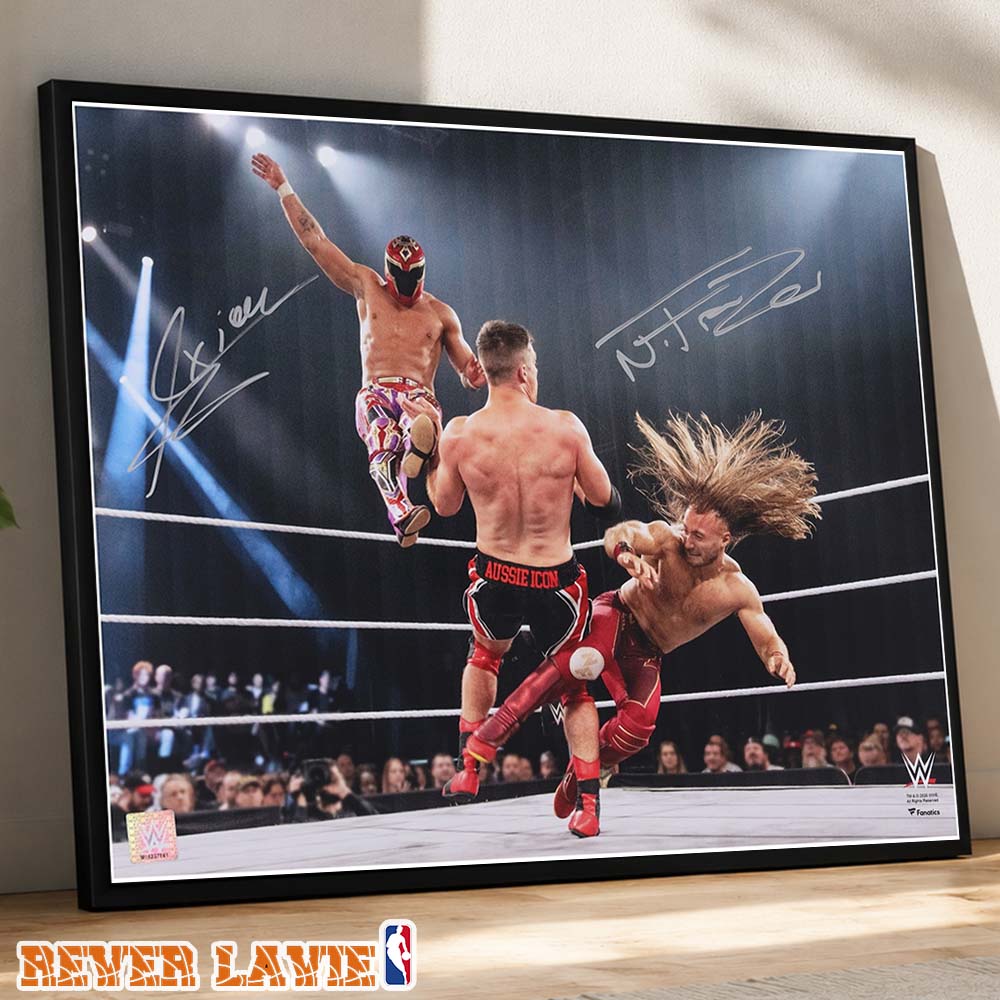 Axiom & Nathan Frazer Fraxiom WWE Autographed Top Rope Drop Kick Leg Sweep Photograph Home Decor Poster Canvas Axiom & Nathan Frazer Fraxiom WWE Autographed Top Rope Drop Kick Leg Sweep Photograph Home Decor Poster Canvas