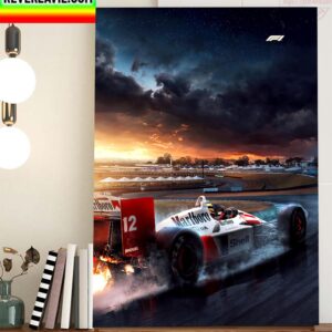 Ayrton Senna F1 Poster Home Decor Poster Canvas