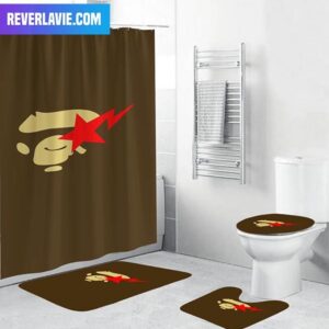 Bape A Bathing Ape Star In Brown Bathroom Set