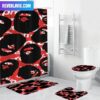 Bape Signature Blue Camo With Ape Pattern Bathroom Set