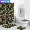 Bape Signature Blue Camo With Big Ape Logo Bathroom Set