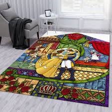Beauty And The Beast Dancing Disney Area Rug Carpet
