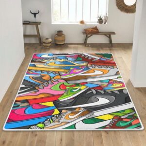 Best Colorful Sneakers Sneaker Rug Home Decor