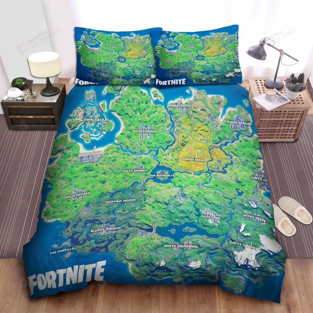 Best Fornite Map Bedding Set Twin Best Fornite Map Bedding Set Twin