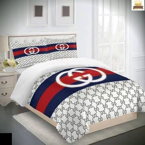 Best Gucci Big Logo In White Monogram Background Bedroom Set Best Gucci Big Logo In White Monogram Background Bedroom Set
