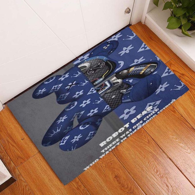 Best Louis Vuitton Robot Bear Blue Outdoor Doormat Best Louis Vuitton Robot Bear Blue Outdoor Doormat