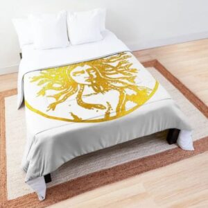 Best Versace Big Medusa Golden Logo Bedding Set