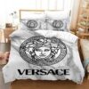 Best Versace Big Medusa Golden Logo Bedding Set