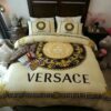 Best Versace Black Logo In White Background Bedding Set