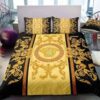 Best Versace Gold Stripe And Black Background Bedding Set Best Versace Gold Stripe And Black Background Bedding Set