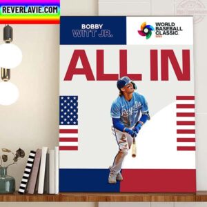 Bobby Witt Jr Is All In For Team USA At 2023 World Baseball Classic Home Decor Poster Canvas