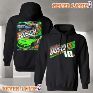 Brexton Busch #18B Late Model Black 2-Spot Hoodie – Official 2026 Racing Graphic Pullover Hoodie