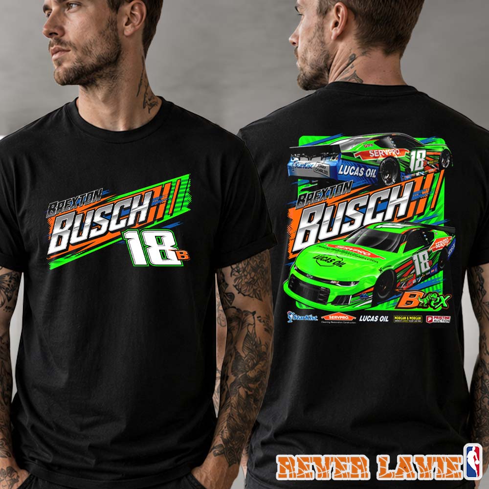 Brexton Busch #18B Late Model Black 2-Spot Tee – Official 2026 Racing Graphic T-Shirt Brexton Busch #18B Late Model Black 2-Spot Tee – Official 2026 Racing Graphic T-Shirt