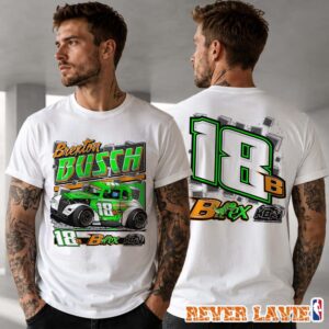 Brexton Busch #18B Legend Car 2026 White 2-Spot Unisex Two Sides Tee