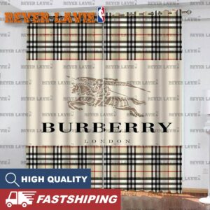 Burberry Signature Logo With Signature Plaid Premium Window Curtain