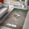 Cobblestone Minecraft Bedroom Area Rug Design