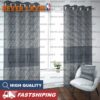 Christian Dior Black And White Big Logo In Signature Monogram Background Window Curtain