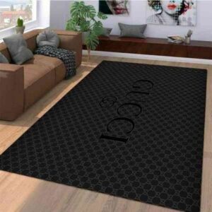 Classic Black Gucci Monogram Gucci Rug Home Decor