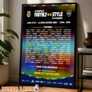 Complex Family Style Los Angeles Festival Poster At LA State Historic Park In Los Angeles California On June 27th 2026 Home Decor Poster Canvas