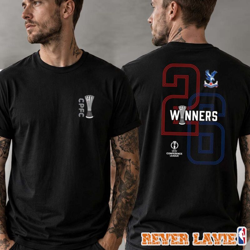 Crystal Palace 2026 UEFA Conference League Winners T Shirt Black