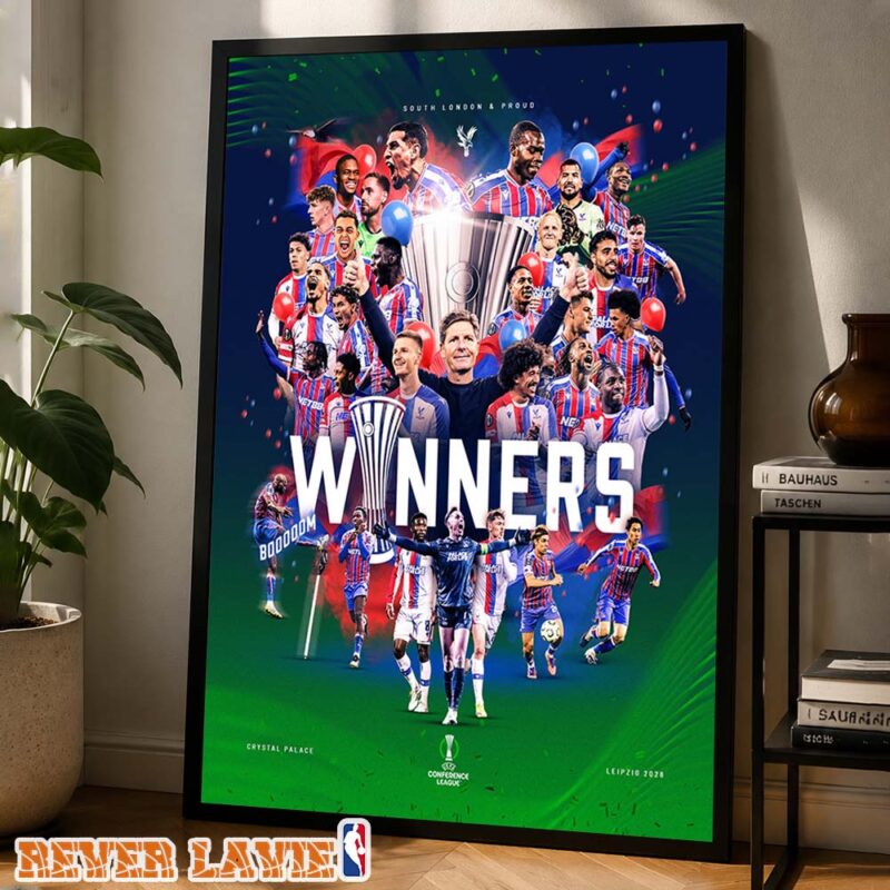Crystal Palace UEFA Conference League Champions 2025 2026 Victory Wall Art Home Decor