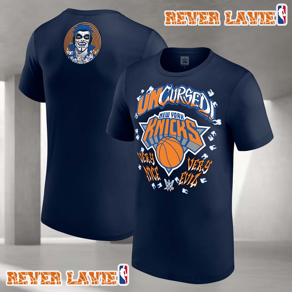 Danhausen x New York Knicks Uncursed NBA Two Sides T-Shirt Danhausen x New York Knicks Uncursed NBA Two Sides T-Shirt