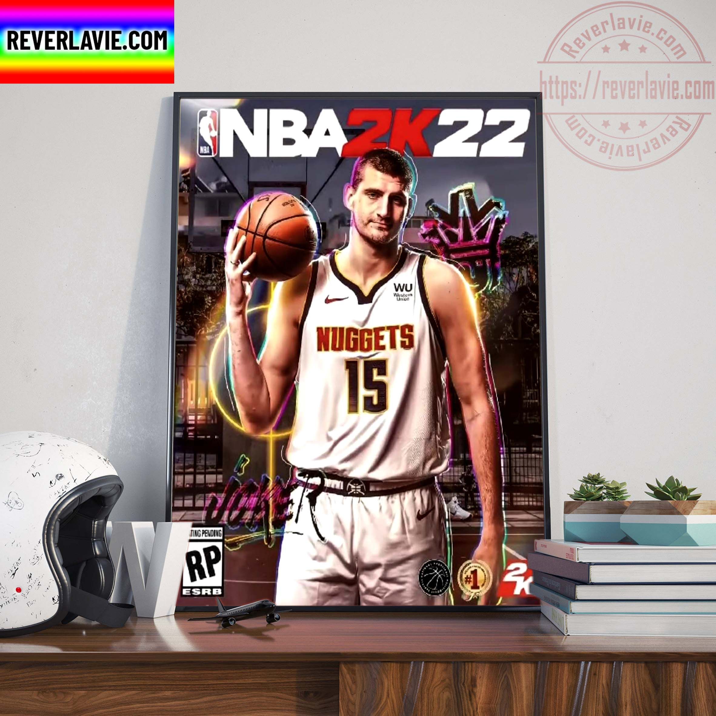 Denver Nuggets NBA 2K22 Nikola Jokic Won Back To Back MVP And 2K Home Decor Poster Canvas Denver Nuggets NBA 2K22 Nikola Jokic Won Back To Back MVP And 2K Home Decor Poster Canvas