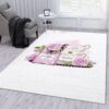 Dior Pink Background Area Carpet Rug Dior Pink Background Area Carpet Rug