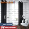 Givenchy Signature logo In Grey Background Window Curtain
