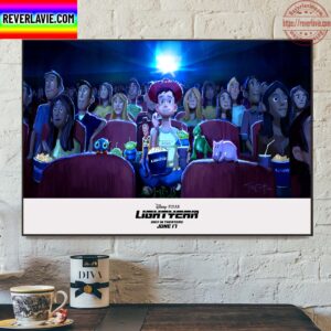 Disney Animation Promos Lightyear Promo Art Featuring Andy Watching The Film Home Decor Poster Canvas