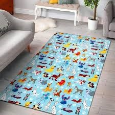 Disney Dogs Area Rug Carpet For Living Room