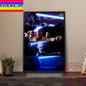 Disney+ Star Wars Obi Wan Kenobi Using Form III Of Lightsaber Combat Home Decor Poster Canvas
