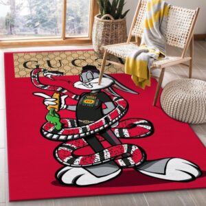 Dope Bugs Bunny And Gucci Snake Gucci Rug Home Decor