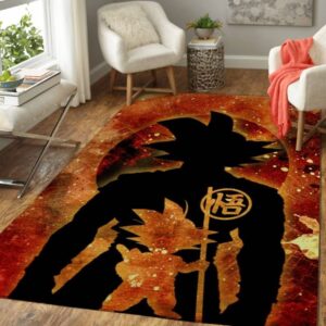 Dragon Ball Z Silhouette Anime Area Rug For Living Room