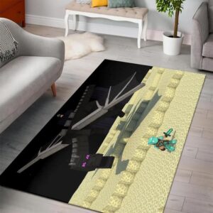 Dragon Minecraft Bedroom Area Rug Design