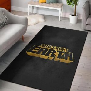 Earth Minecraft Bedroom Area Rug Design