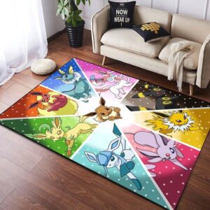 Eevee Rug Pokemon Gift Rug Home Decor