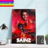 F1 British GP Scuderia Ferrari Congratulations Carlos Sainz A First POLE Home Decor Poster Canvas