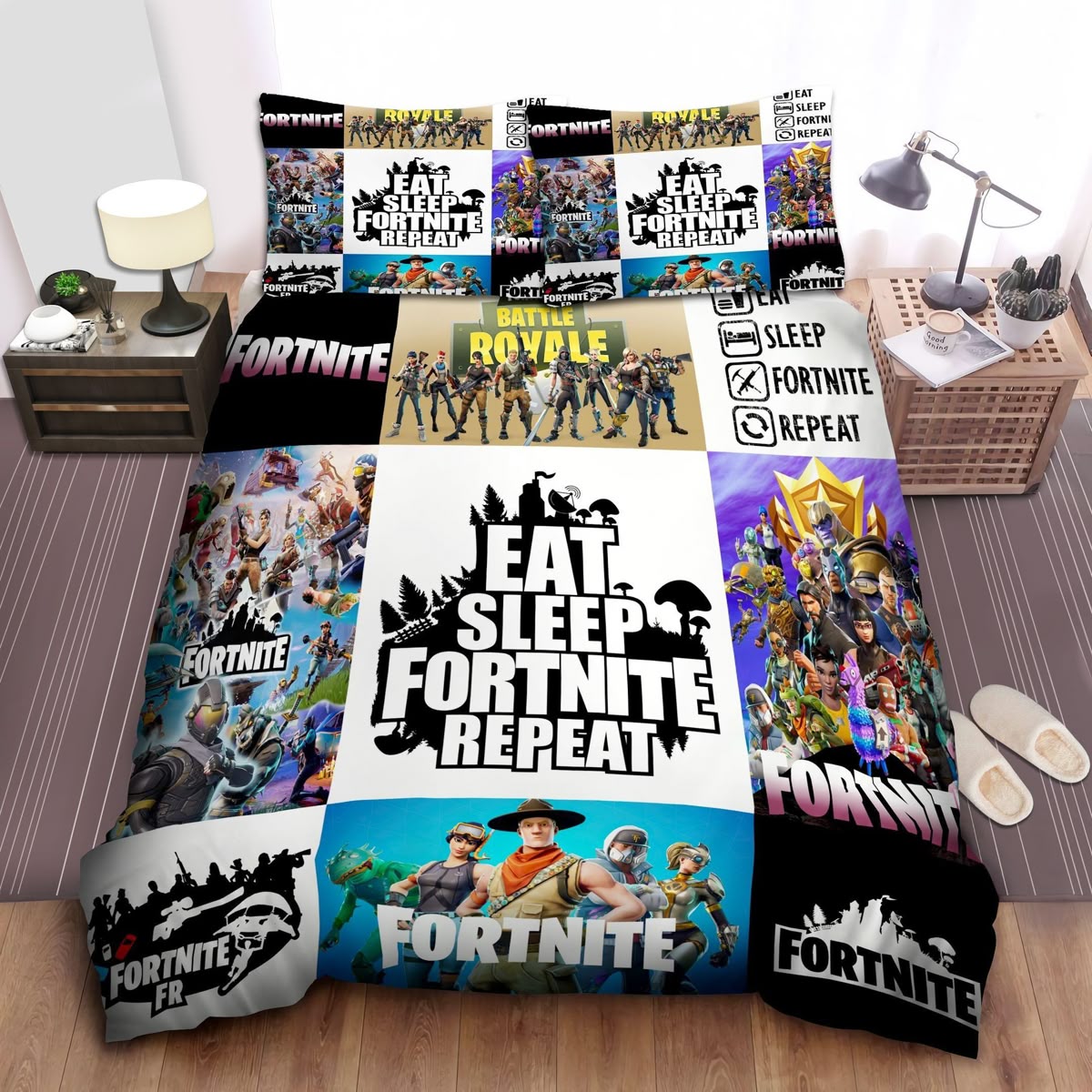 Fortnite Eat Sleep Fortnite Repeat Quote Bedding Set Full Fortnite Eat Sleep Fortnite Repeat Quote Bedding Set Full