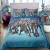 Fortnite Team 6 In Blue Ombre Background Bedding Set Full