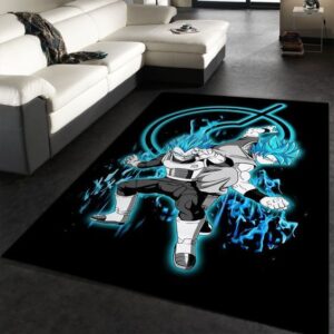 Goku And Vegeta Blue Dragon Ball Super Area Rug Home Decor