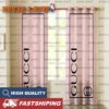 Gucci Basic Logo In Mistic Black Background Window Curtain