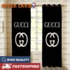 Gucci Basic Logo In Baby Pink Background Window Curtain Gucci Basic Logo In Baby Pink Background Window Curtain