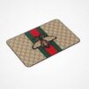 Gucci Gold Logo Red and Green Stripe Doormat Gucci Gold Logo Red and Green Stripe Doormat