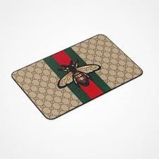 Gucci Bee With Vintage Web In Signature Monogram Doormat