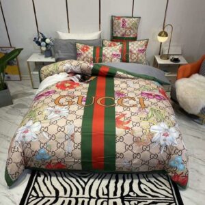 Gucci Floral With Vintage Web Bedding Set King