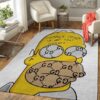 Gucci Golden Logo In Black Background Area Rug