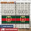 Gucci Golden Logo In Black Background Window Curtain Gucci Golden Logo In Black Background Window Curtain