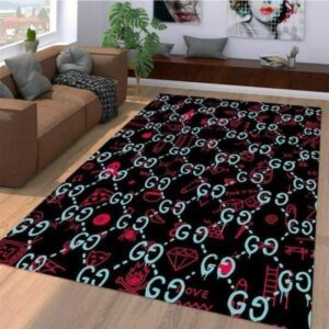 Gucci Monogram And Doodle Gucci Rug Home Decor